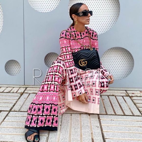 LAST 1! 🔥ZARA GEOMETRIC PRINTED PANTS - Picture 4 of 12